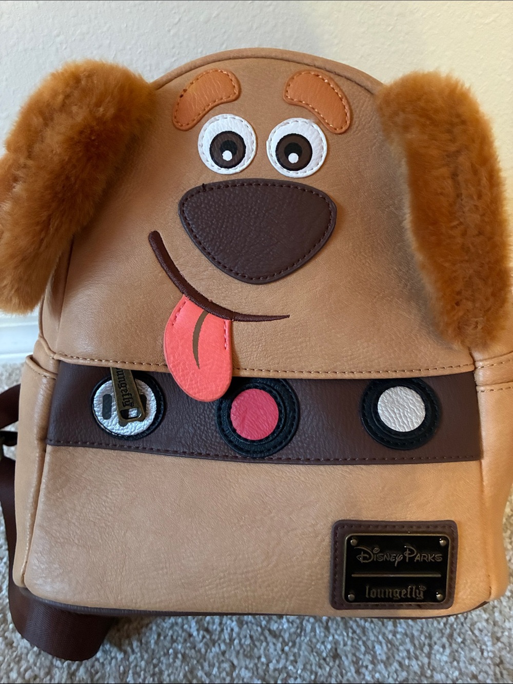 Loungefly Pixar Up Doug Dug Dog Mini Backpack Fake Fur Ears - Picture 10 of 10